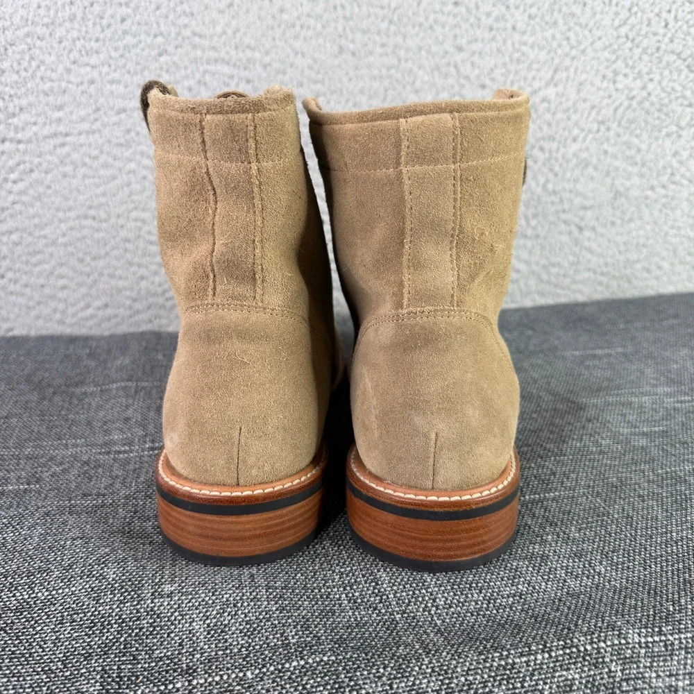Nisolo Andres Everyday Boot Mens 9 Oak Tan Suede Lace Up Goodyear Welt 8740-6672